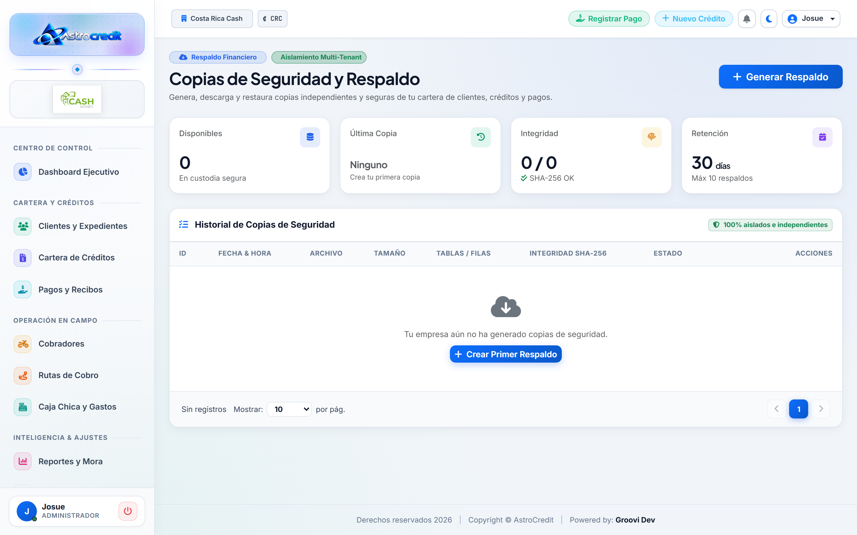 Copias de Seguridad en Nube & Restauración Sandbox