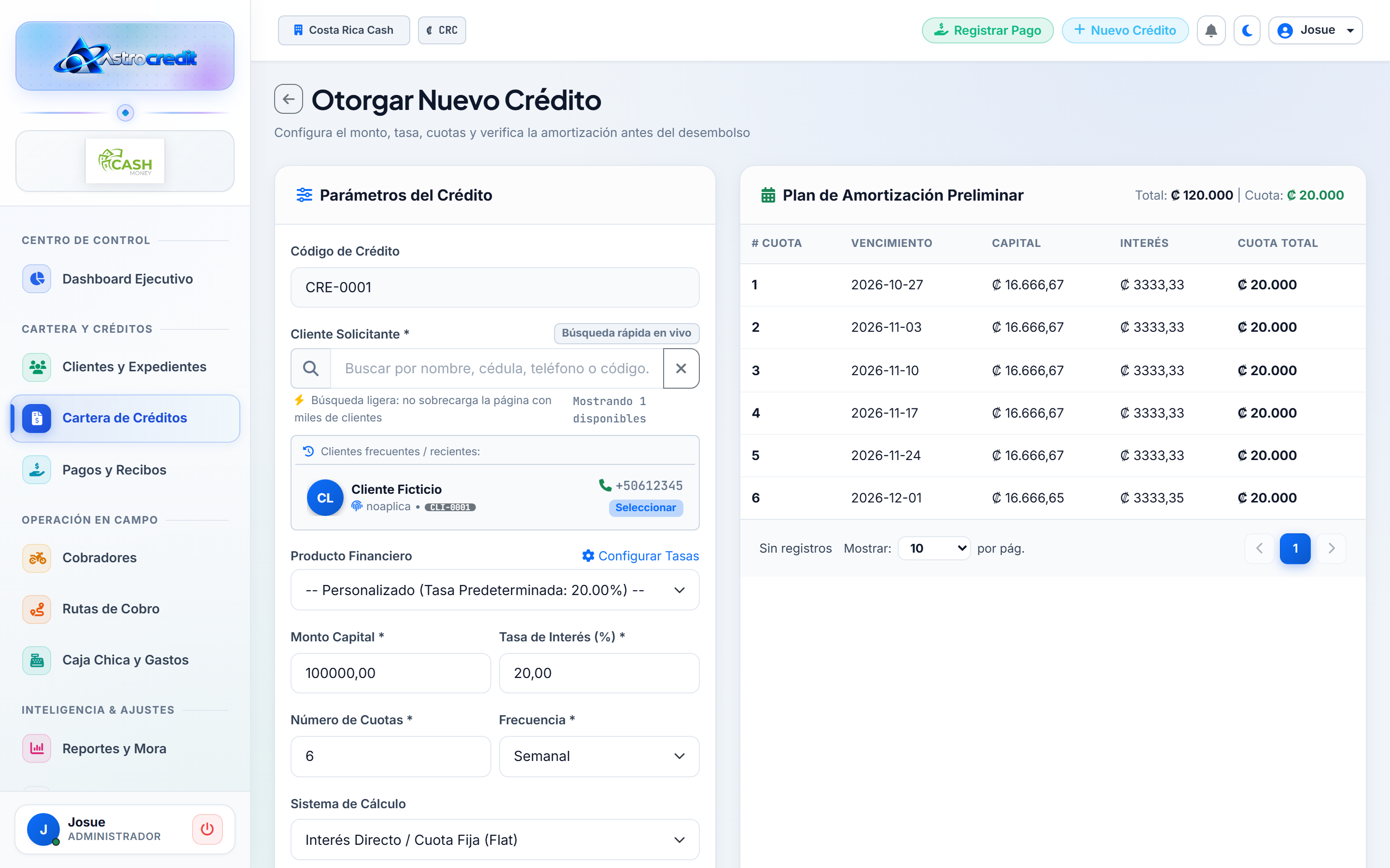 Simulador de Préstamos & Tabla de Cuotas