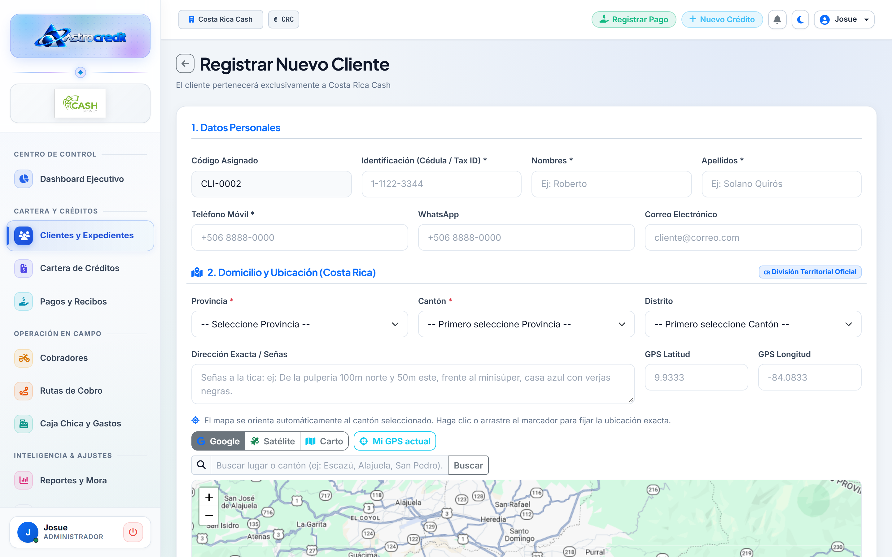 Alta de Clientes & Validación de Expediente KYC