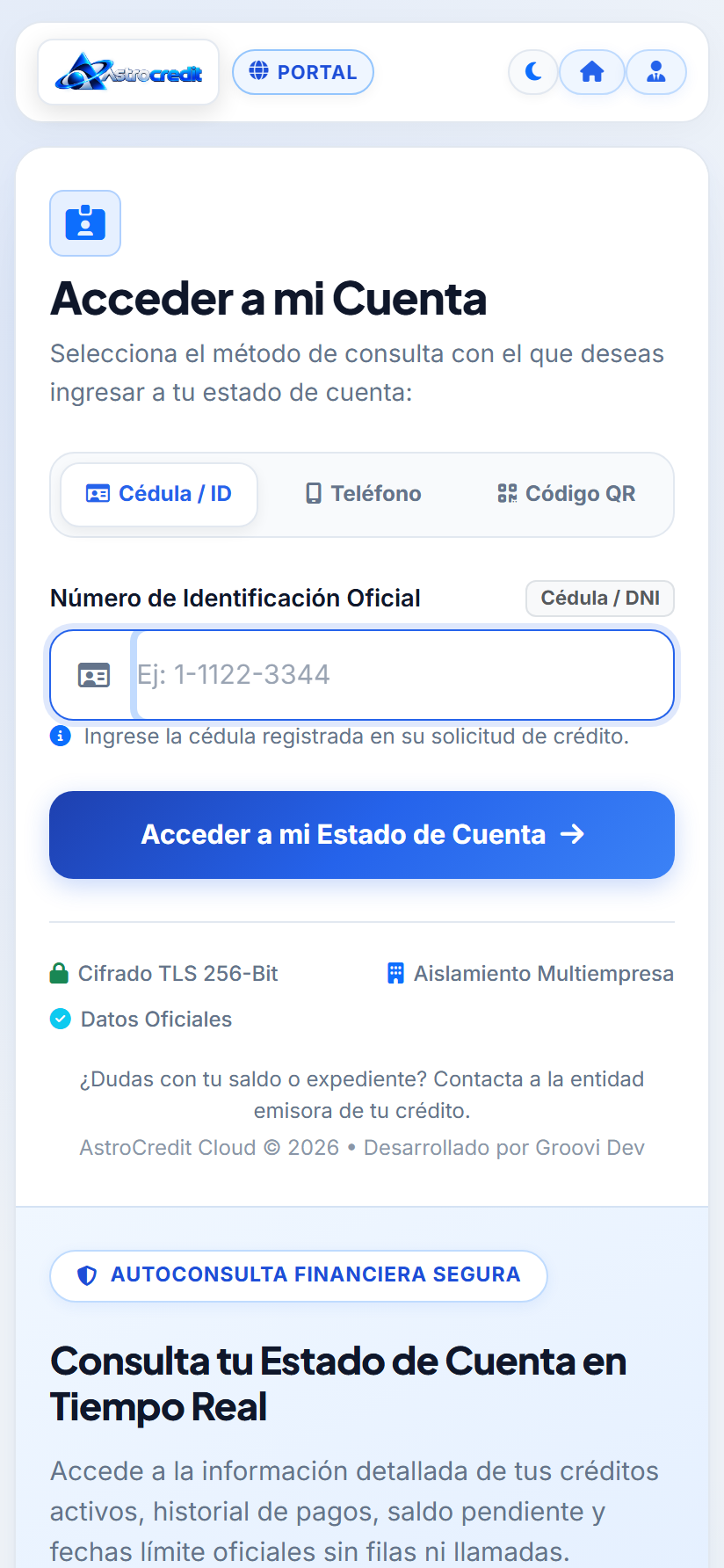 Portal QR Móvil de Autoservicio 24/7