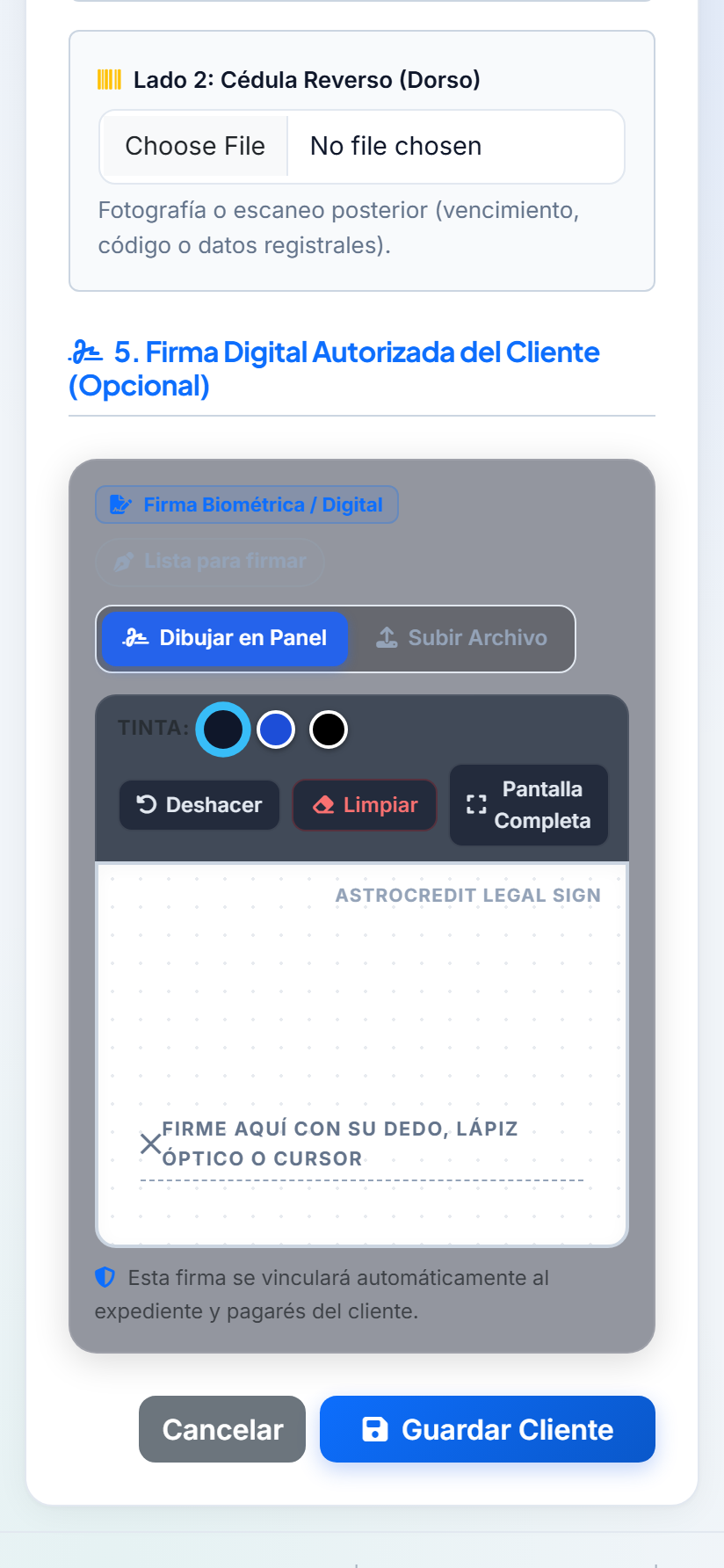 Firma Digital Táctil en Dispositivo Móvil