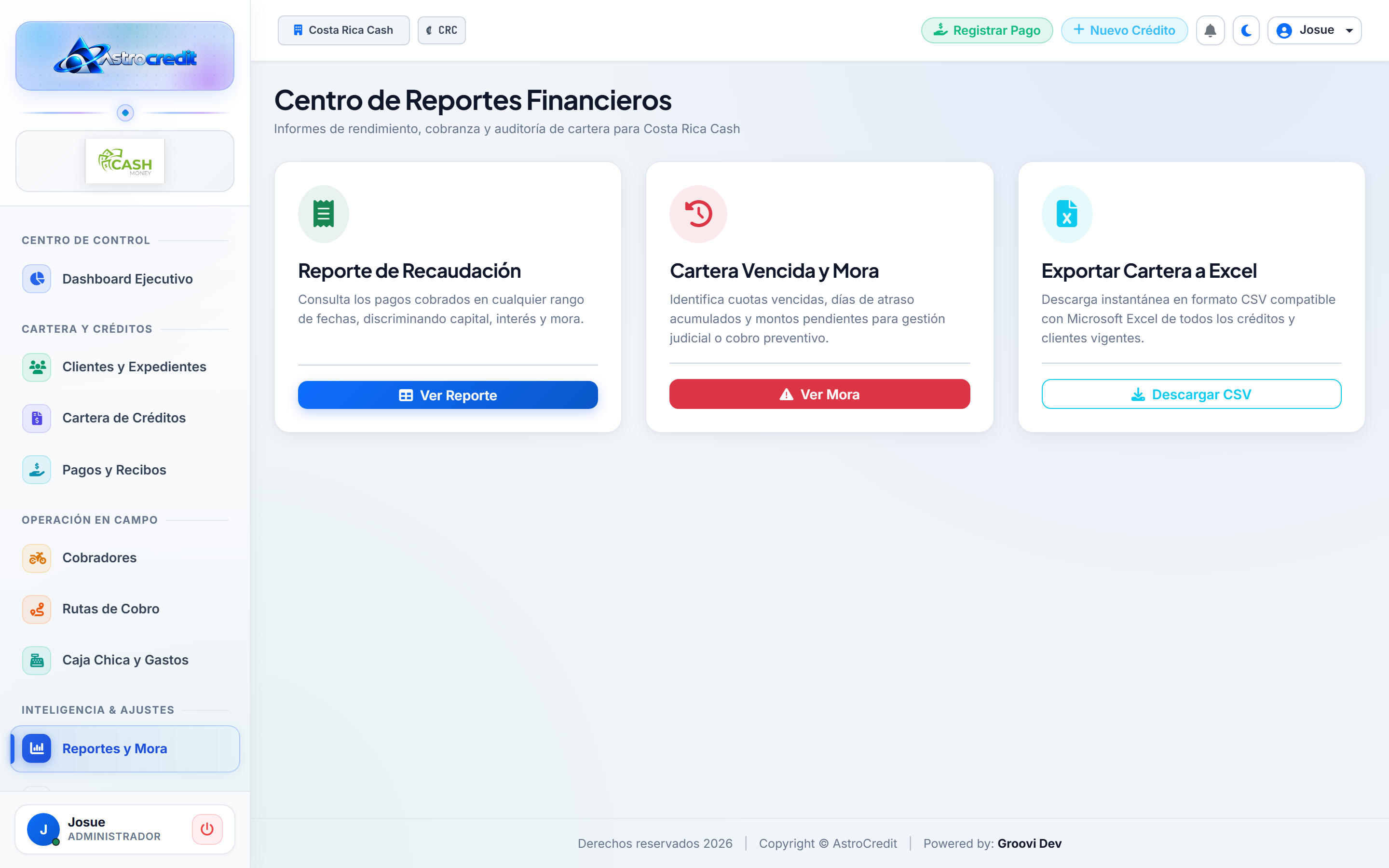 Reportes Financieros & Análisis de Mora
